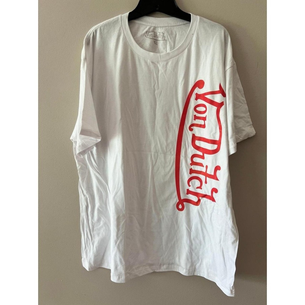 Von Dutch Men's Crewneck T-Shirt White XL NWOT
